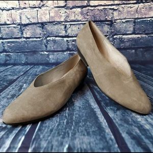 Eileen Fisher Sabin Leather Nubuck Ballet Flats Size 8 US